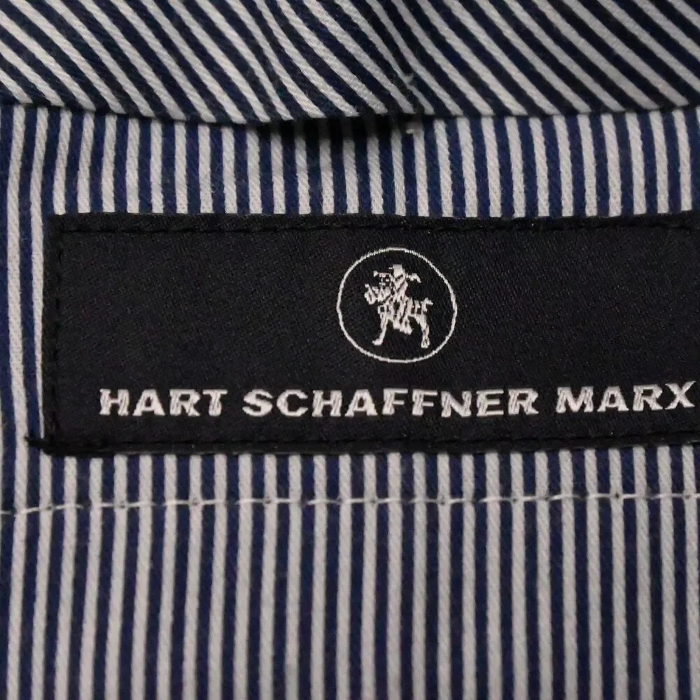 Hart‎ Schaffner Marx Gray Flat Front Dress Pants Men's 38x32 - Picture 3 of 7